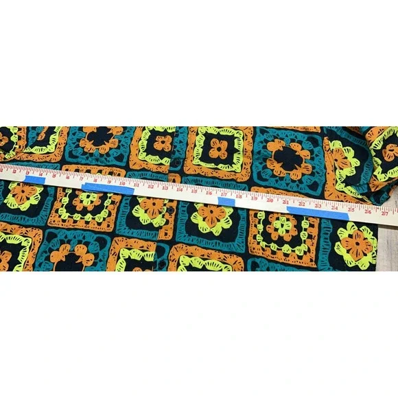 ASOS DESIGN Boxy Oversized Shirt Linen Blend W/ Crochet Print Men's Large - Picture 5 of 7